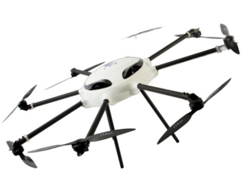 Drone polyvalent à huit rotors de 25 kg de niveau pour le transport de marchandises ou de terrain d'enquête