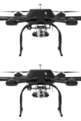 30 kg de drones multirotors en réseau et lentilles photoélectriques à trois axes
