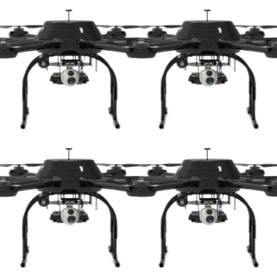 8 rotors UAV réseau lourd 30 kg niveau avec lentille photoélectrique de série à trois axes